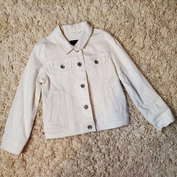 GAP KIDS White Denim Jacket - Sz. XS (4-5) Regular - Picture 1 of 5